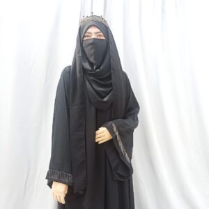 Nida Fancy Sleeves Abaya-Code: 1002